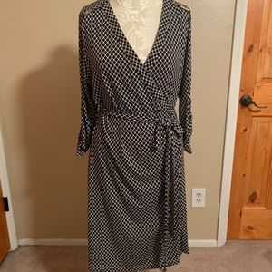 Calvin Klein black diamond wrap dress plus size
